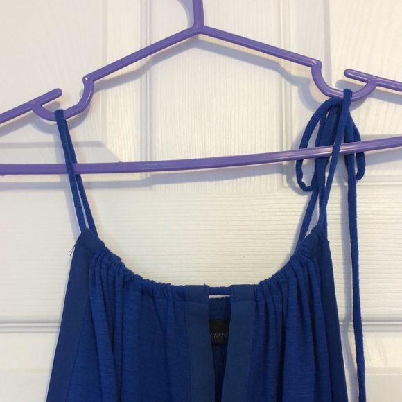 Lane Bryant royal blue sundress with chiffon detailing - Picture 4 of 9